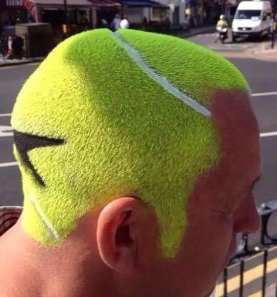 Tennis Ball Funny Haircut